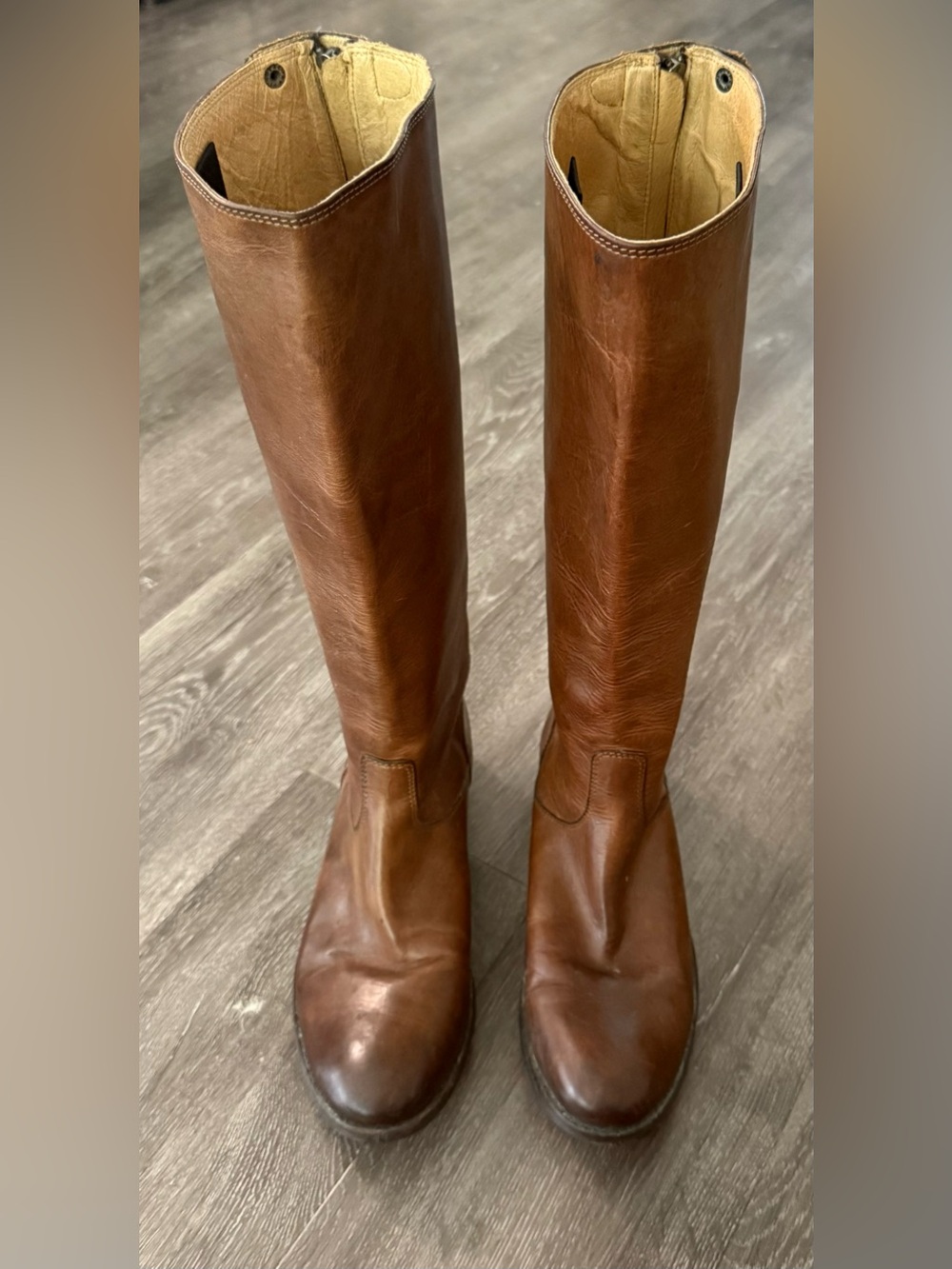 Womens FRYE knee high leather boots sz 8 - Picture 2 of 5